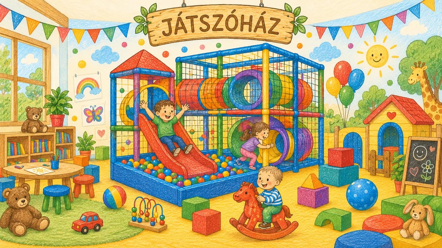 Kézzel rajzolt játszóházi családi program